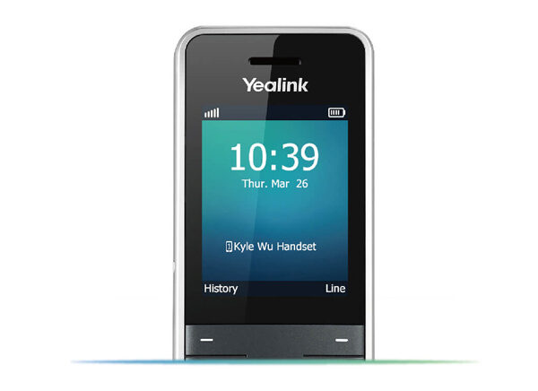 Yealink DECT handset showing its screen